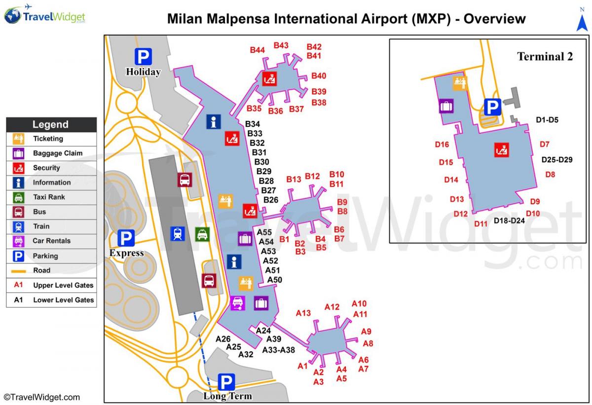 zemljevid milan letališča in železniške postaje
