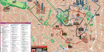 Milan hop on hop off avtobusom zemljevid