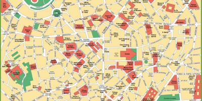 Milano city center zemljevid