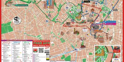 Milan hop on hop off zemljevid poti
