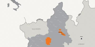 Zemljevid milan in okoliških mest