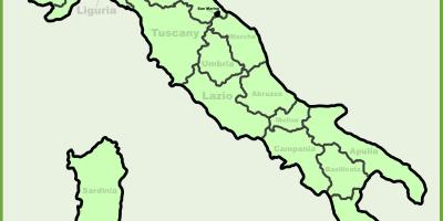 Zemljevid italije, ki prikazuje milan